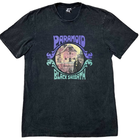 Cotton On Shirts Black Sabbath Paranoid Album Cotton On Short